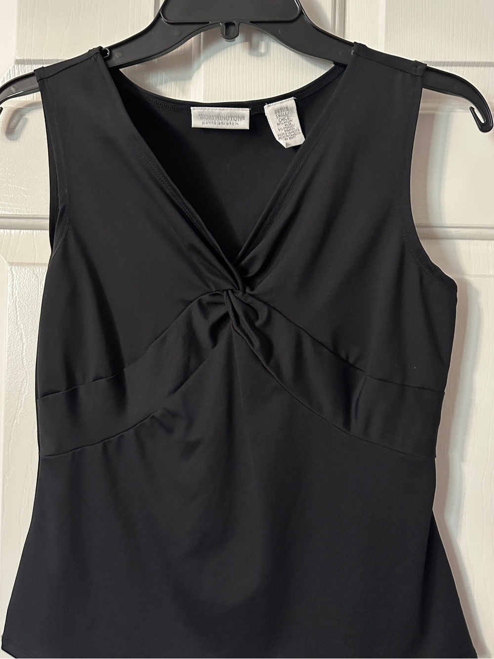 Worthington Black Petite Stretch Top